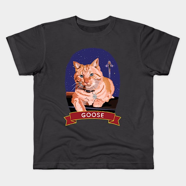 Goose - Cats of Cinema Kids T-Shirt by chrisayerscreative